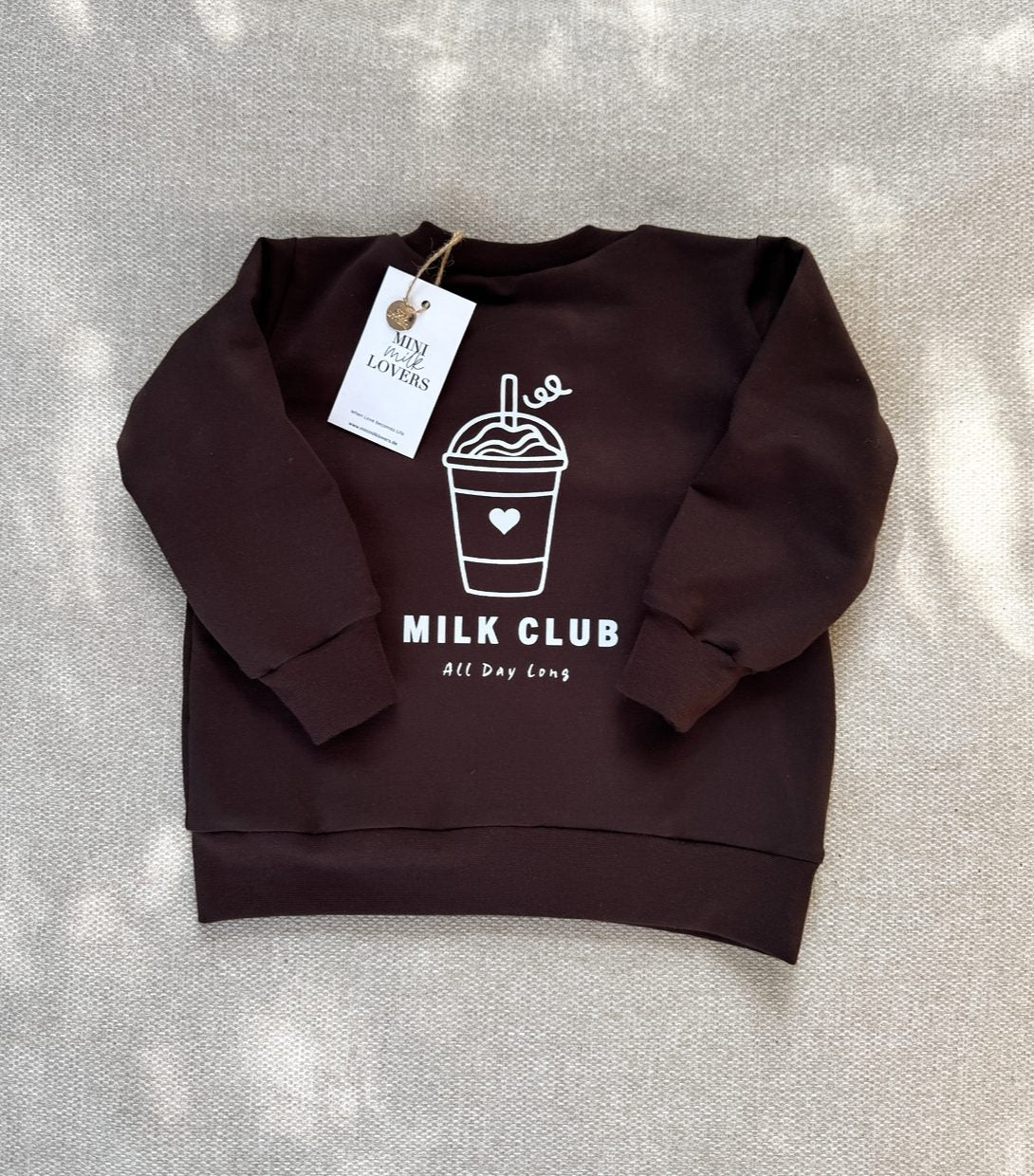 Milk Club Sweater in Chocolate Brown