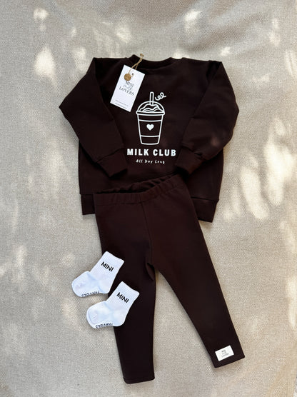 Milk Club Sweater in Chocolate Brown