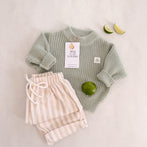 Organic cotton knit sweater sage