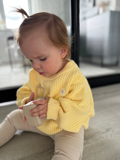 Bio Baumwoll Strickpullover Lemon