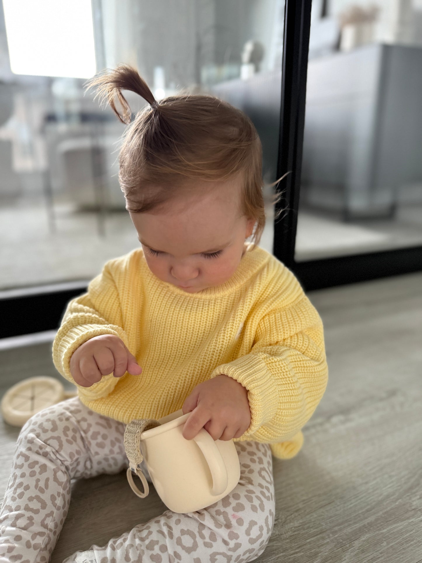 Bio Baumwoll Strickpullover Lemon