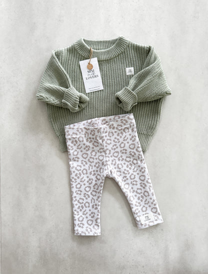 Bio Baumwoll Strickpullover Salbei