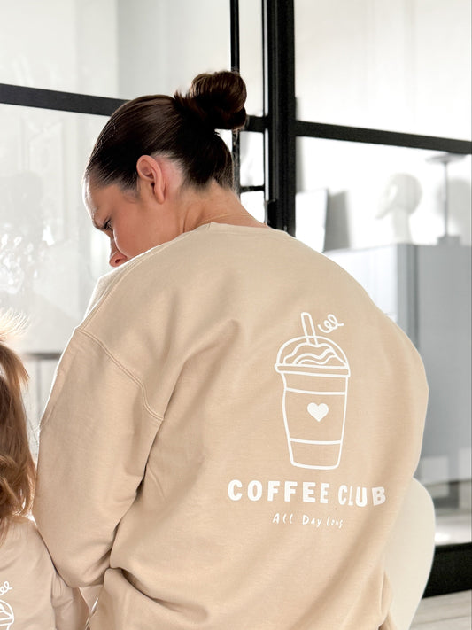 Coffee Club Sweater Beige