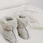 Famvibes Baby Slipper aus Schurwolle - Grau