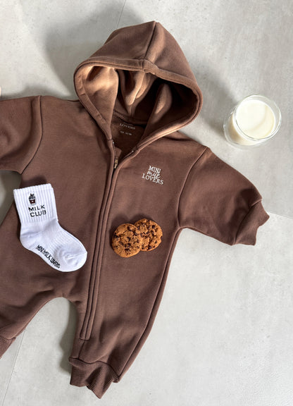 Super soft organic cotton onesie, brown
