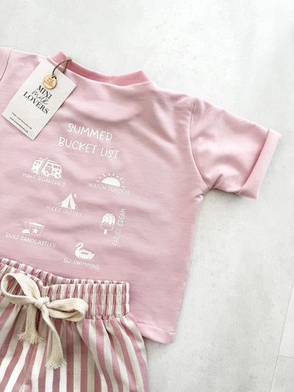 Summer Bucket List T-Shirt Rosa