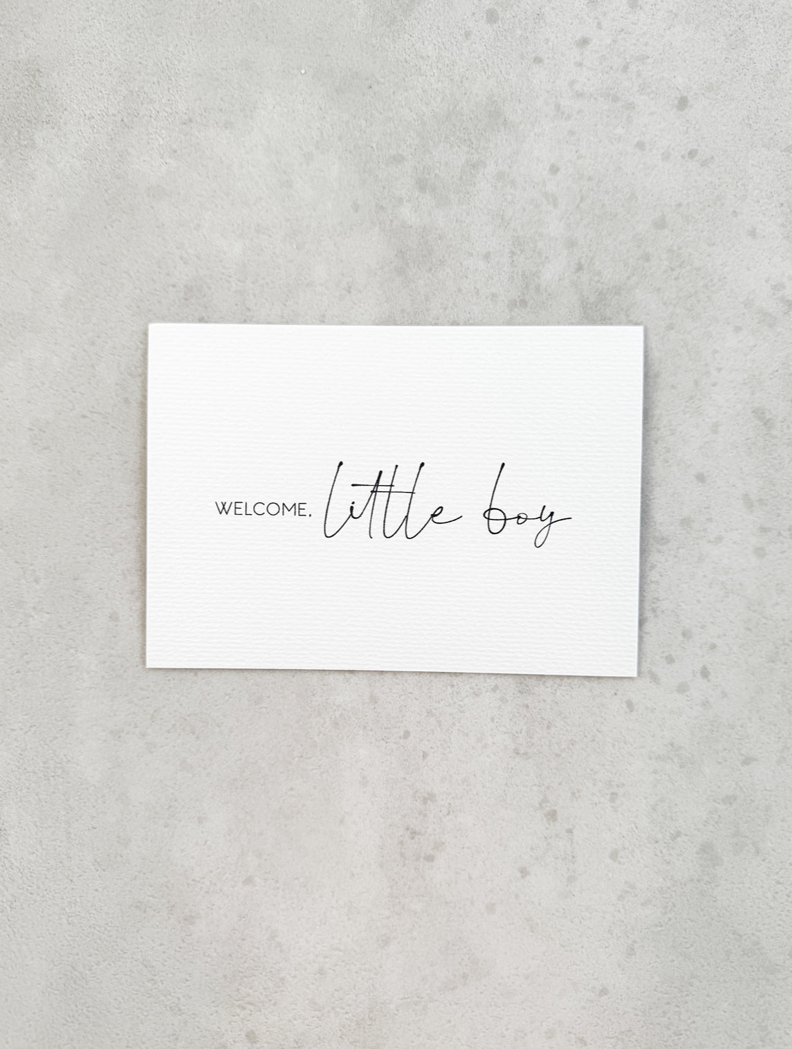 Welcome little Boy - Karte