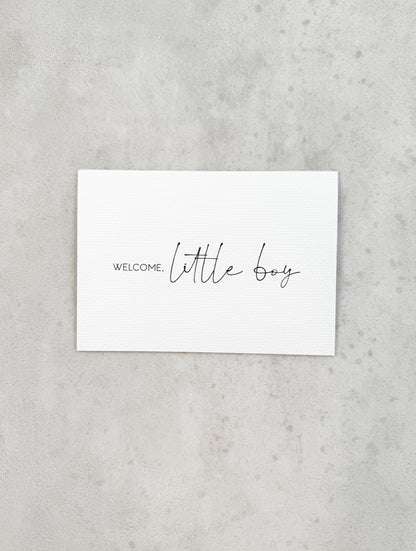 Welcome little Boy - Karte