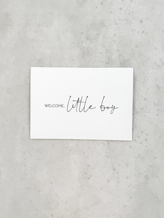 Welcome little Boy - Karte