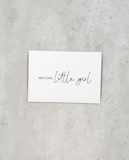 Welcome little Girl - Karte