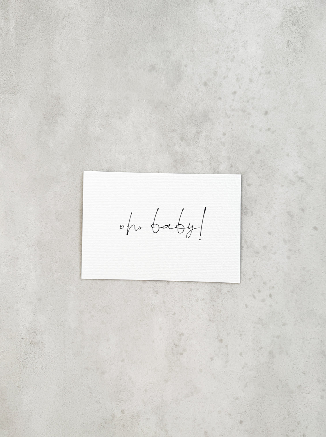 Oh Baby - Karte