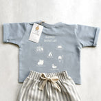 Summer Bucket List T-Shirt Pastellblau