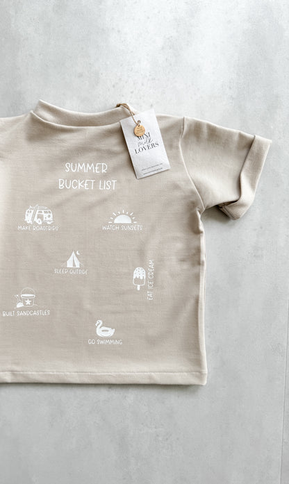 Summer Bucket List T-Shirt Beige