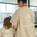 Coffee Club T-Shirt Beige Adult, Mini & Me