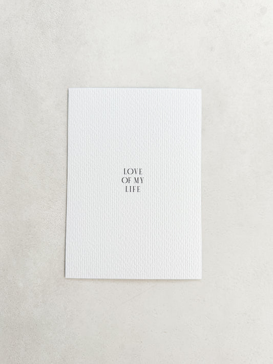 LOVE OF MY LIFE Karte