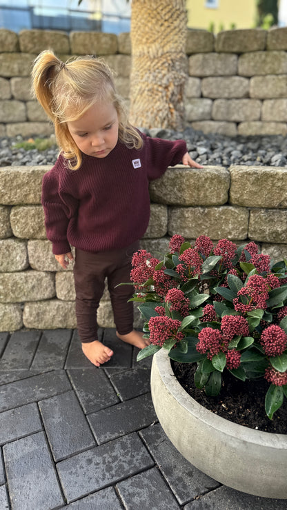 Mommy & Mini BUNDLE, Bio Strickpullover + GRATIS Socken