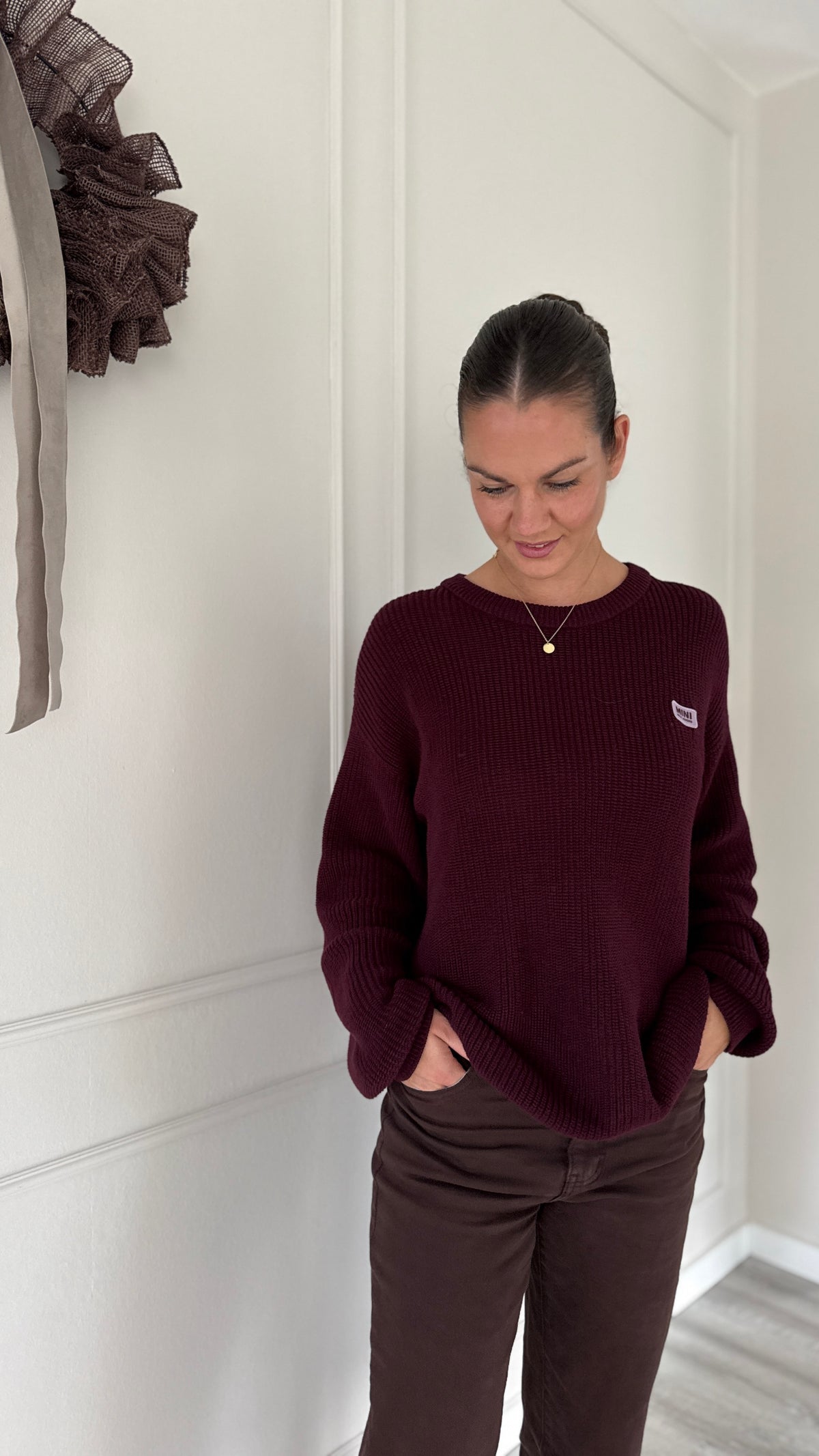 Organic cotton knit sweater for adults (Mommy &amp; Daddy)