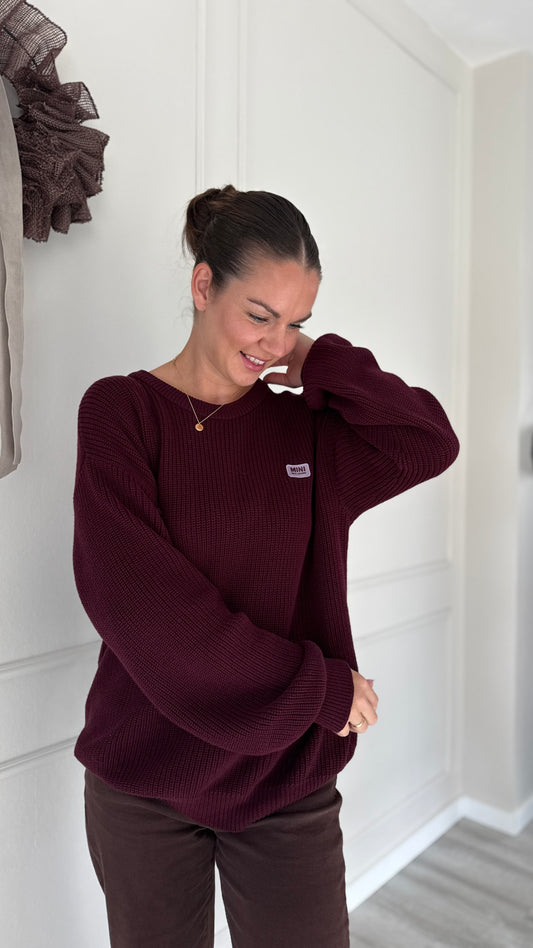 Mommy & Daddy Strickpullover aus Bio Baumwolle, Dark Grape 🍇