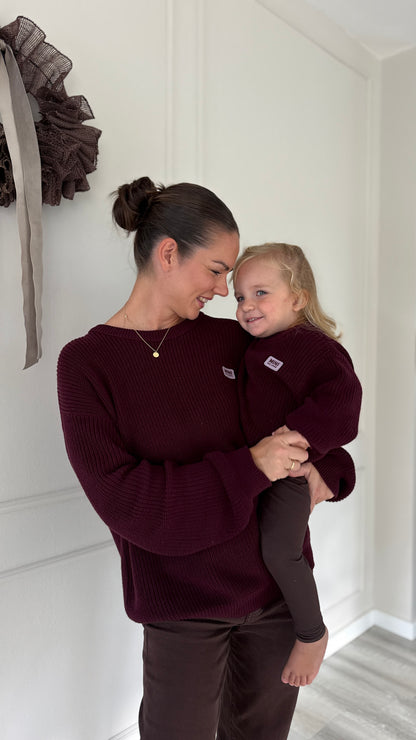 Mommy & Mini BUNDLE, Bio Strickpullover + GRATIS Socken