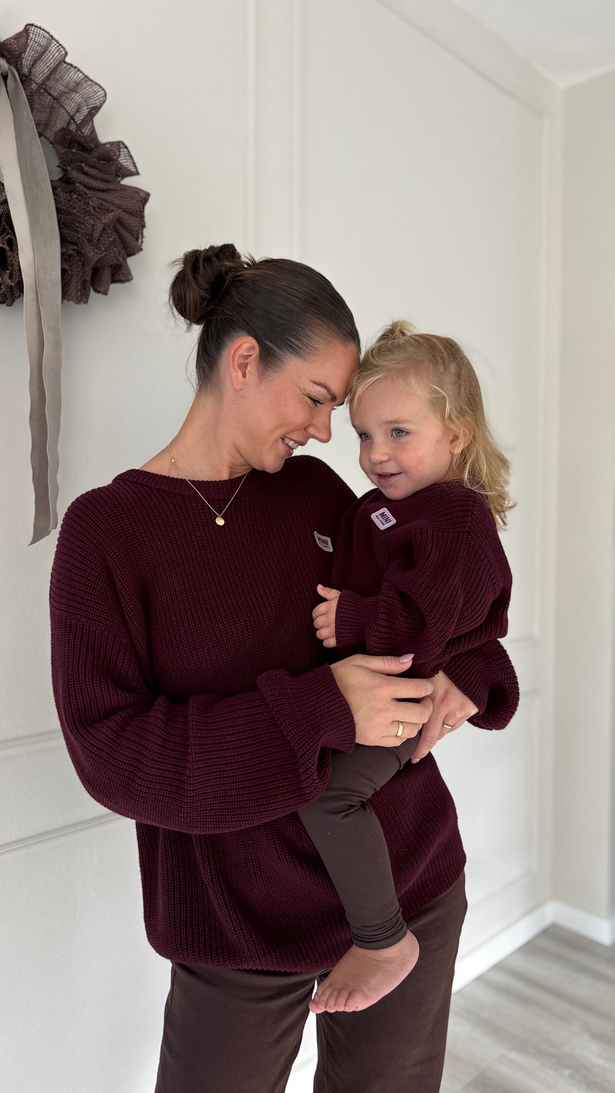 Organic cotton knit sweater for adults (Mommy &amp; Daddy)