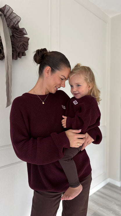 Organic cotton knit sweater for adults (Mommy &amp; Daddy)