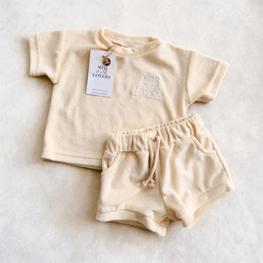 Terry cloth set cream