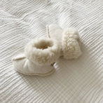 Famvibes Baby Slipper aus Schurwolle - Creme