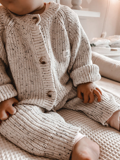 Bio Baumwoll Strick Strampler Creme