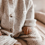 Bio Baumwoll Strick Strampler Creme