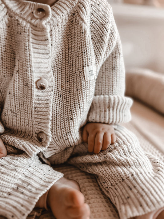 Bio Baumwoll Strick Strampler Creme