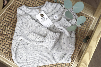 Bio Baumwoll Strickpullover Hellbeige