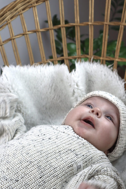 Bio Baumwoll Strickpullover Hellbeige