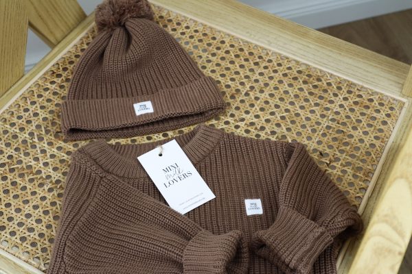 Bio Baumwoll Strickpullover Brown